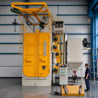 Machine de sablage à chaîne de type crochet CE Q37 Sa2.5 800kg PLC pour détartrage de jantes en aluminium, moyeux et blocs moteur |   Yufei