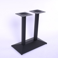 Socle de table en fonte noire pour tables de salle à manger, cafés et restaurants