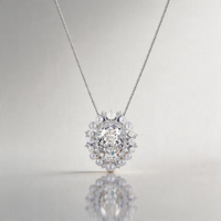 Collier pendentif classique en argent sterling 925 plaqué or blanc avec chaîne à maillons pour mariage, fiançailles, anniversaire, cadeau, fête