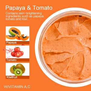 AILKE Scrub Vitamin C / A dan Payapa & tomat, Scrub pencerah bibir wajah kustom dengan logo - Product Image 4