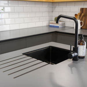 Panneau stratifié compact HPL 12mm gris <span class=keywords><strong>graphite</strong></span> solide antibactérien pour comptoir de plan de travail d'îlot de cuisine - Product Image 2