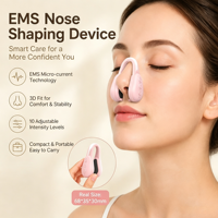 Appareil ergonomique 3D pour le remodelage du nez, microcourant, impulsions basse fréquence, régénération du collagène, usage quotidien à domicile, usine OEM ODM