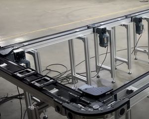 Nieuwe Flexibele Ketting Roestvrijstalen <span class=keywords><strong>Pallet</strong></span>-Handling Transportsysteem Met Instelbare Snelheid En Zware Laadvermogen - Product Image 2