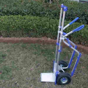 Hanak Best Seller HT1888 Camión de mano de aluminio de doble propósito Carretilla industrial de servicio pesado Estructura de malla Carro más vendido - Product Image 5