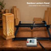 Machine de gravure laser à cadre ouvert pour rouleaux de bambou, marque-pages en bois, plaques gravées et panneaux de texte