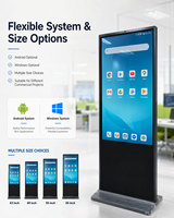 Écran publicitaire vertical LCD tactile YSYUN 43 49 55 65 pouces, affichage numérique sur pied pour la recherche d'informations