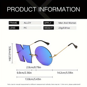 Gafas Elegantes sin Montura para Mujer con Extremos Espejados, Sin la Marca de Lujo - Product Image 2