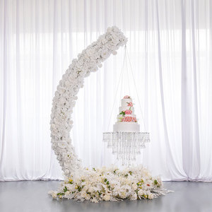 Support à gâteau suspendu en fer <span class=keywords><strong>d</strong></span>étachable avec cristaux et support en fer, idéal pour la <span class=keywords><strong>d</strong></span>écoration de gâteaux de mariage - Product Image 3