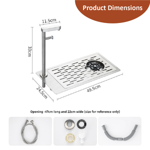 Commercial Stainless Steel Pitcher Rinser High Pressure Cup Washer Faucet Rinse Station for <b>Bar</b> Restaurant - Product Image 2