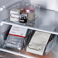 Organisateur de bureau en plastique transparent empilable, organisateur de cosmétiques pour table de maquillage, rangement pour soins de la peau, cosmétiques, rouges à lèvres