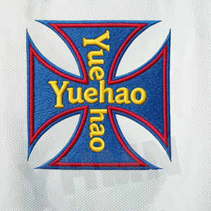 T-shirt personnalisé en patchwork brodé imprimé, ample, à manches longues, en maille, style baseball, football, <span class=keywords><strong>hockey</strong></span> sur glace, pour homme - Product Image 4