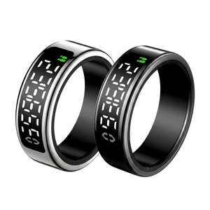 Bague Intelligente à Écran Tactile SY01 avec Base de Recharge, Étanchéité IP68, Contrôle de Caméra à Distance, Retourneur de Pages E-book, Suivi Santé et Fitness - Product Image 1