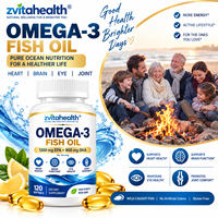 Huile de poisson en gros sous marque privée, supplément d'oméga 3, gélules d'huile de poisson de haute mer, certifié GMP, usine OEM