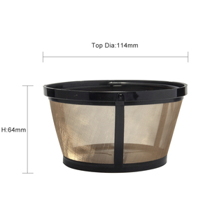 <span class=keywords><strong>Filtre</strong></span> à café réutilisable en acier inoxydable 304, capacité 8-12 tasses, compatible avec les cafetières et les machines à café - Product Image 4