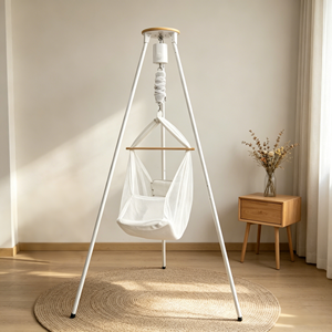 Berceau à bascule électrique pour bébé avec <span class=keywords><strong>support</strong></span>, berceau en maille respirante, réglage de la vitesse et minuterie, alimentation USB, balançoire intérieure/extérieure - Product Image 1