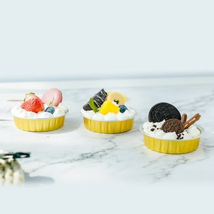 Boîte ronde en aluminium pour gâteau au fromage <span class=keywords><strong>basque</strong></span>, adaptée au four, à la friteuse à air, boîte d'emballage, vente en gros disponible - Product Image 1