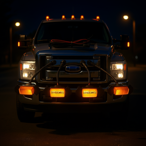 Kit d'éclairage de grille LED Pro Grill, 4 pièces, LED ambre, modèle D0100XUMN1U, adaptateur de fusible - Product Image 2