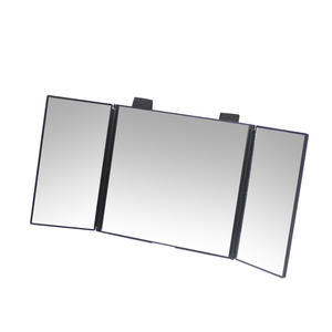 Mini miroir de maquillage pour voiture, produit de luxe, protection solaire, miroir de cosmétique, Auto trois pliant, vente en gros - Product Image 1