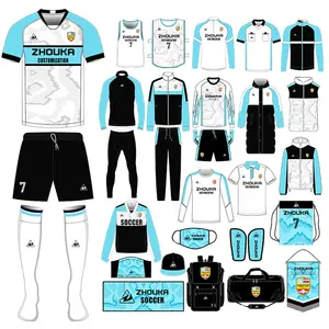 Hoge Kwaliteit Mannen Mode Voetbal Uniform Voetbal Training Jersey Custom Voetbalshirt Voetbalshirt Set