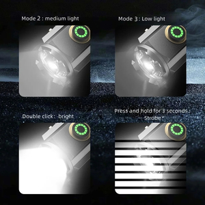 Linterna LED de Alta Potencia, Recargable por USB, Mini Linterna EDC, Potente Luz de Llavero con Imán, Linterna de Emergencia para Camping - Product Image 4