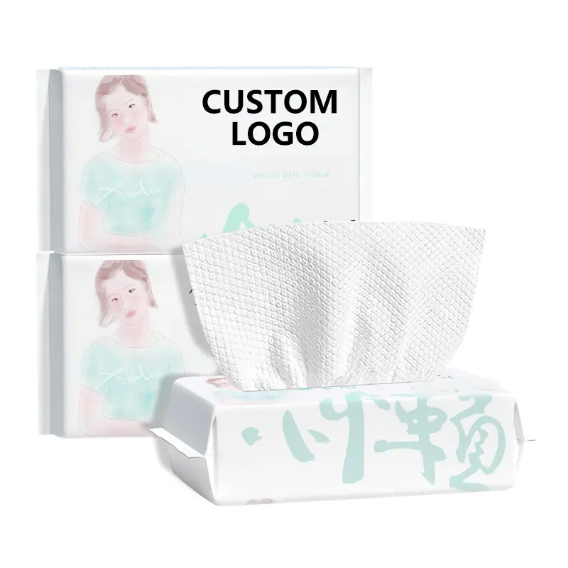 Großhandel 100% Viskose Papier handtuch Einweg-Baumwoll handtücher Soft Pack Facial Cotton Tissue Einweg handtuch