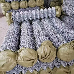 Obral kualitas tinggi pagar siklon berlian galvanis celup panas kualitas tinggi pagar Tautan rantai berlapis PVC - Product Image 1