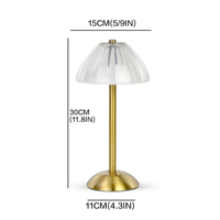 Lámpara de Mesa con Forma de Hongo, Base de Mármol, Táctil, Regulable, Luz Nocturna LED con Efecto Atardecer, Decoración Bauhaus para Dormitorio y Sala de Estar
