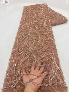 Vente en gros <span class=keywords><strong>pas</strong></span> <span class=keywords><strong>cher</strong></span> prix bling bling brillant paillettes broderie français maille matériel dentelle tissu pour femmes <span class=keywords><strong>robe</strong></span> - Product Image 6