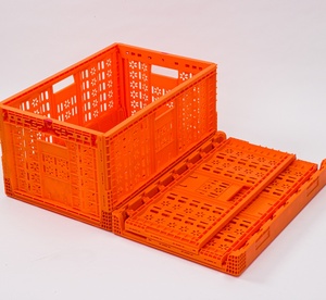 Vegetable &amp; Fruit <strong>Packing</strong> Stackable Foldable Recyclable Plastic <strong>Crates</strong> 400x600 Collapsible Eco-Friendly Storage Container - Product Image 1
