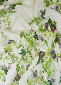 Robe décontractée Pia en satin à imprimé floral, longueur genou, style vintage avec nœud, tissée, impression numérique, pour le printemps, l'automne, l'hiver et l'été - Product Image 6