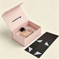 Caja de Regalo Magnética Plegable de Cartón Rígido de Lujo en Negro Mate, Cajas Magnéticas Plegables Personalizadas para Embalaje de Ropa