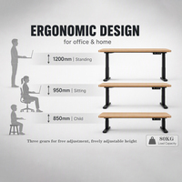 Bureau Ergonomique Moderne à Hauteur Réglable, Poste de Travail Intelligent, Cadre de Table Électrique pour Ordinateur, Idéal pour le Personnel d'Entreprise