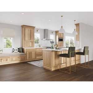 Hiện Đại Sang Trọng Gỗ Sồi Ẩn Tủ Bếp Thân Thiện Với Môi Cơ Sở Bồn Rửa Với Vòi Nước Bản Lề Ngăn Kéo Giỏ Phụ Kiện - Product Image 2