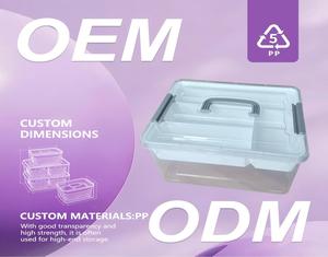 Caja de Almacenamiento Transparente de Plástico JX con Tapa, Capacidad de 10L, Portátil, para Juguetes y Legos de Niños - Product Image 1