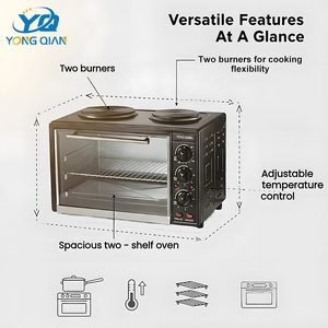 Horno tostador negro personalizado profesional Smart Home Mini horno eléctrico <span class=keywords><strong>para</strong></span> panadería y <span class=keywords><strong>pan</strong></span> - Product Image 3