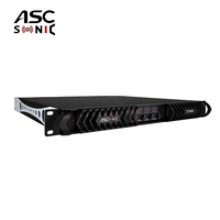 Amplificateur de puissance audio ASCSONIC D18K4 4 canaux 1U classe D 4 ohms en métal haute efficacité, réponse en fréquence 20Hz-20KHz, garantie 2 ans
