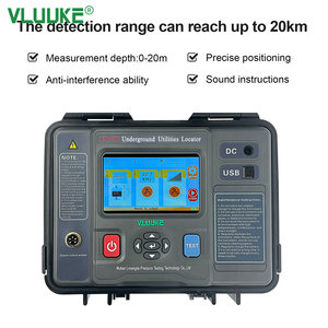 Détecteur de canalisations électronique intelligent Vluuke Es7080, localisateur de câbles souterrains, IP67, précision 0,2, aluminium Es7080 - Product Image 2