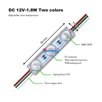 Module LED bicolore CCT réglable DC 12V SMD 3030 3LEDs 1.8W IP68 étanche Garantie 3 ans Modules LED pour enseignes