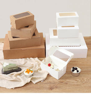 กล่องบรรจุกระดาษใสใสขนาดเล็ก2 4 6 8หลุมมัฟฟินคัพเค้กคัพเค้กคัพเค้กสีขาว - Product Image 3