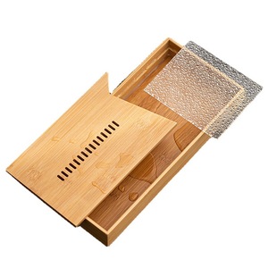 Bamboo <b>Tea</b> <b>Tray</b> Square Draining <b>Tray</b> For Kung Fu <b>Tea</b> Set Modern Minimalist Design Small <b>Tea</b> Sea Without Lid - Product Image 5