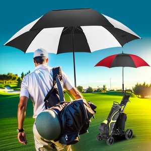 72/80 Inch Golf Umbrella Golf Umbrella Double <b>Canopy</b> Custom logo UV protection Windproof and Rainproof Business Umbrella - Product Image 5