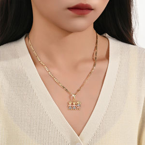 2025 <strong>Boys</strong> and Girls Shape Pendant <strong>Necklaces</strong> Women Brass Zircon <strong>Necklace</strong> Gold Plated Charm Jewelry <strong>Necklaces</strong> - Product Image 6