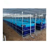 Sıcak satış katlanabilir PVC branda balık yetiştiriciliği tankları kapalı açık Biofloc ekipmanları havuzları RAS için yayın balığı Tilapia tarım