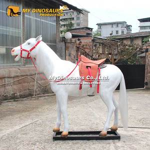 Modèle animatronique de cheval blanc à monter, équipement de centre commercial MY Dino DR022 - Product Image 5