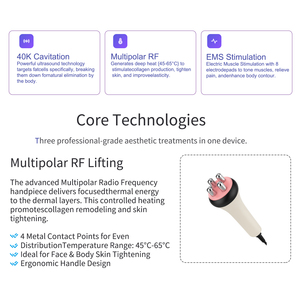 Máquina de Cavitación Multipolar RF 40K de Alta Calidad para Esculpir el Cuerpo y Tratamiento de Pérdida de Peso, Dispositivo EMS Profesional - Product Image 2