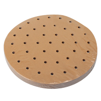 Papier sulfurisé rond en gros, non blanchi, enduit de silicone, pour cuisson à la vapeur