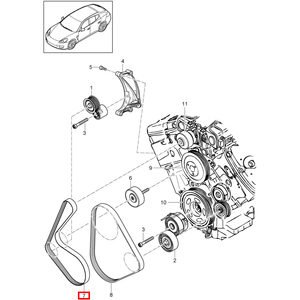 สายพานขับเคลื่อนเครื่องยนต์06E903137AB 06E903137AE 95810225100สำหรับ Volkswagen toua สำหรับ <span class=keywords><strong>Audi</strong></span> A8 D4 3.0T A4 A6 A7 <span class=keywords><strong>AQ5</strong></span> A8Q A8 - Product Image 2