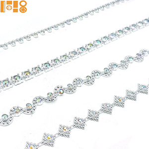 Adornos de Plástico Acrílico Plateado Nuevo de Fábrica 2026, para Coser en Ropa de Danza, Cadena de Diamantes de Imitación, Encaje, Accesorios para Cortinas, en Existencia - Product Image 5
