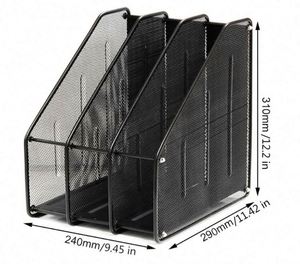 <b>File</b> <b>Organizer</b> for Desk 3 Compartment Metal Desktop <b>File</b> Folder <b>Organizer</b> Wire Mesh Document <b>Organizer</b> - Product Image 6