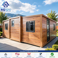 Maison conteneur préfabriquée extensible de 30 pieds en acier formé à froid, conforme aux normes australiennes AS 1538, 2, 3 ou 4 chambres, petite, isolée, étanche, type villa